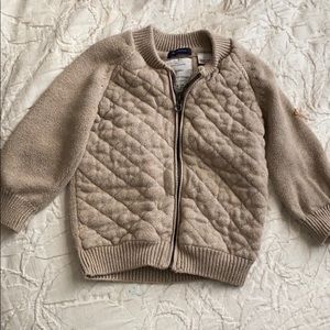 Zara beige sweater zip up